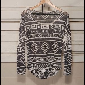 Jeweled Aztec Print Top